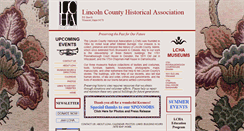 Desktop Screenshot of lincolncountyhistory.org